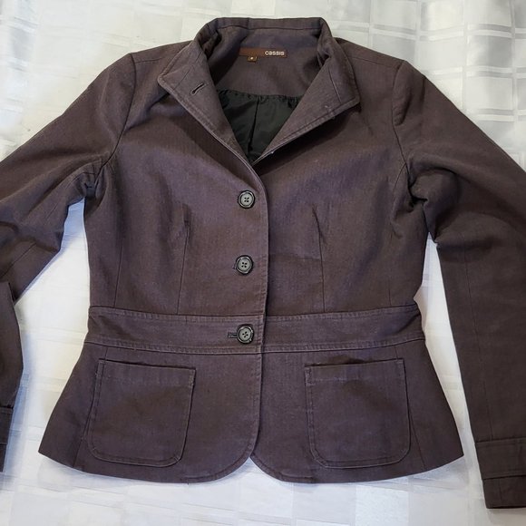 CASSIS WOMEN'S BLAZER FASHION CASUAL WEAR JACKET SIZE 2 BUSINESS CASUAL - Picture 1 of 15